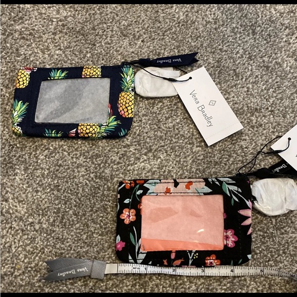 Set of 2 Vera Bradley zip ID wallets- “Tangerine Twist” & “Toucan Party”Black - Picture 7 of 9